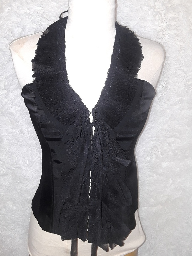 New Women's BCBG Black Halter Top small